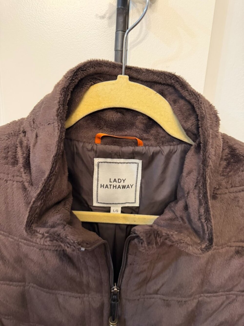 Lady Hathaway Plush Quilted Vest | Size Large L